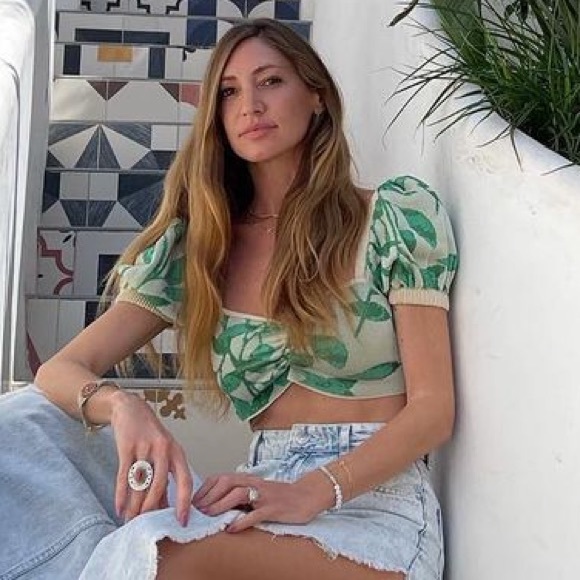 NWT leaf Zara cropped knit top - Picture 5 of 16